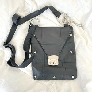 Bolzano black leather shoulder bag